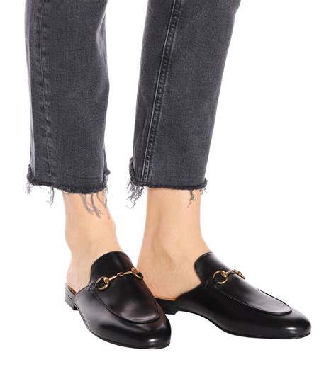 gucci princetown black leather slipper|gucci princetown slippers review.